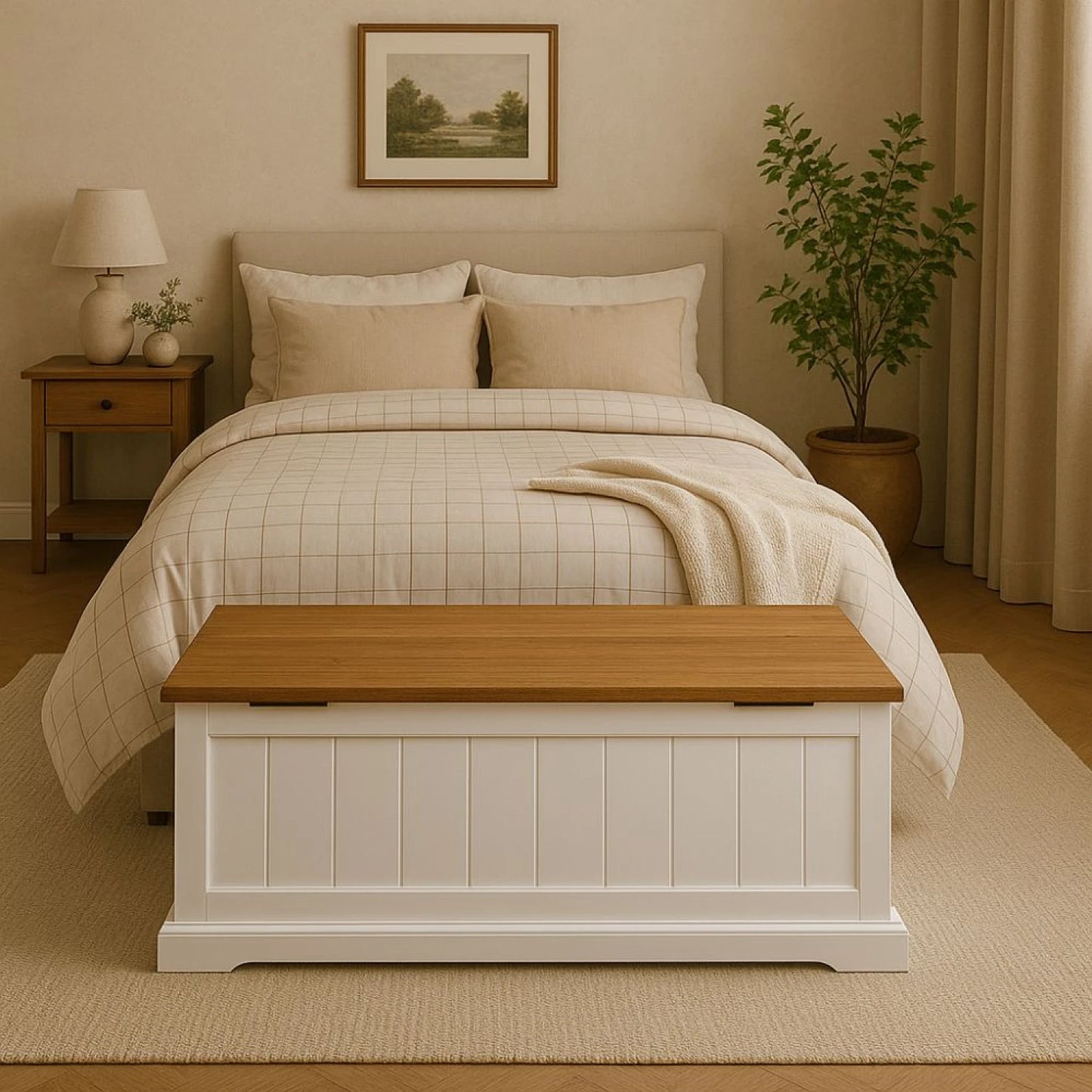 Baul Pie de Cama Línea Naturale - Roble