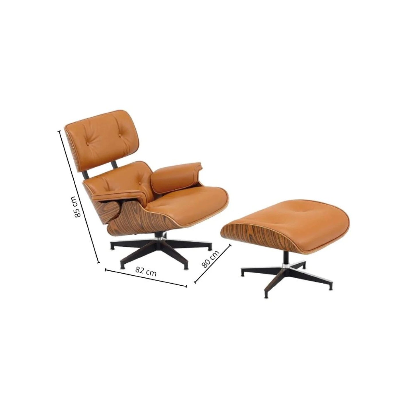 Butaca diseño Eames Lounge Whisky