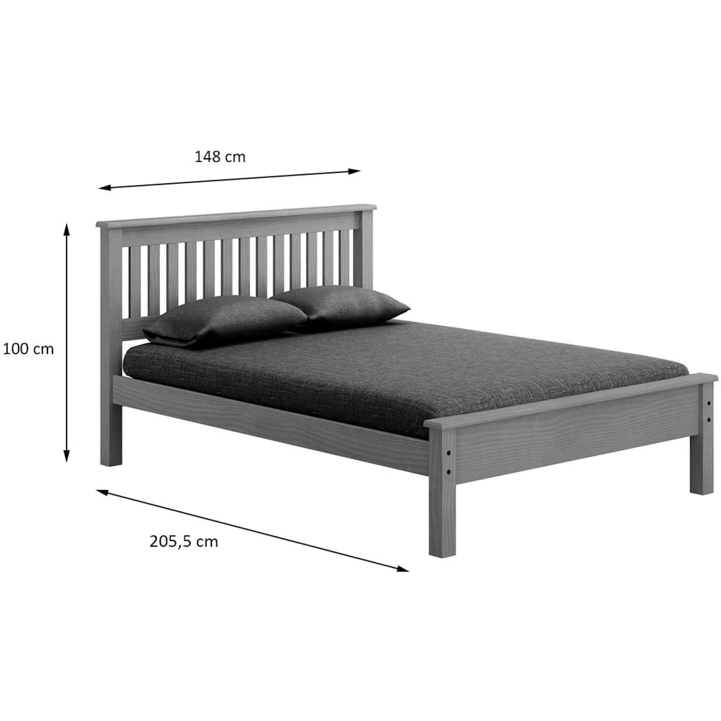 Cama 2 plazas Linea Parma - Miel