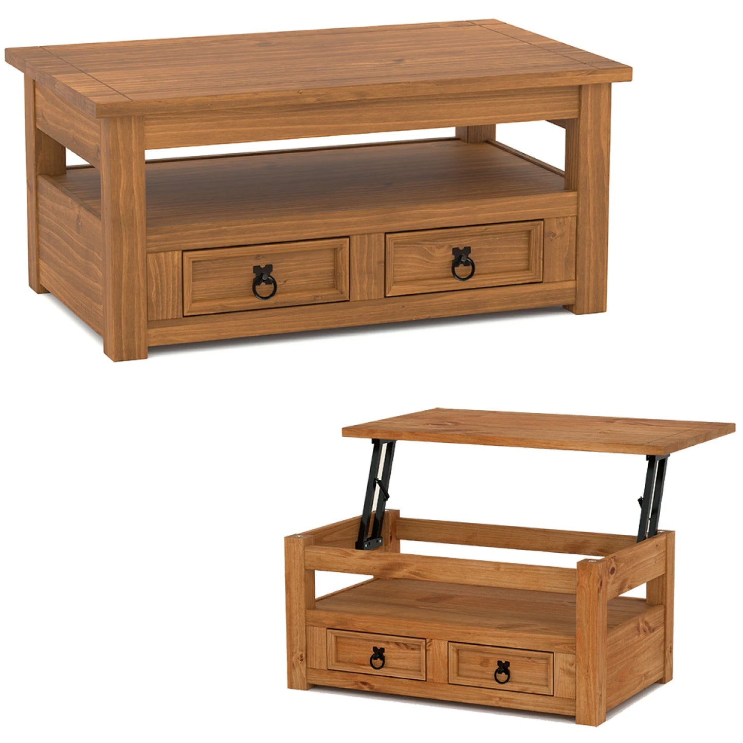 Mesa de Living Articulada Línea Naturale - Roble