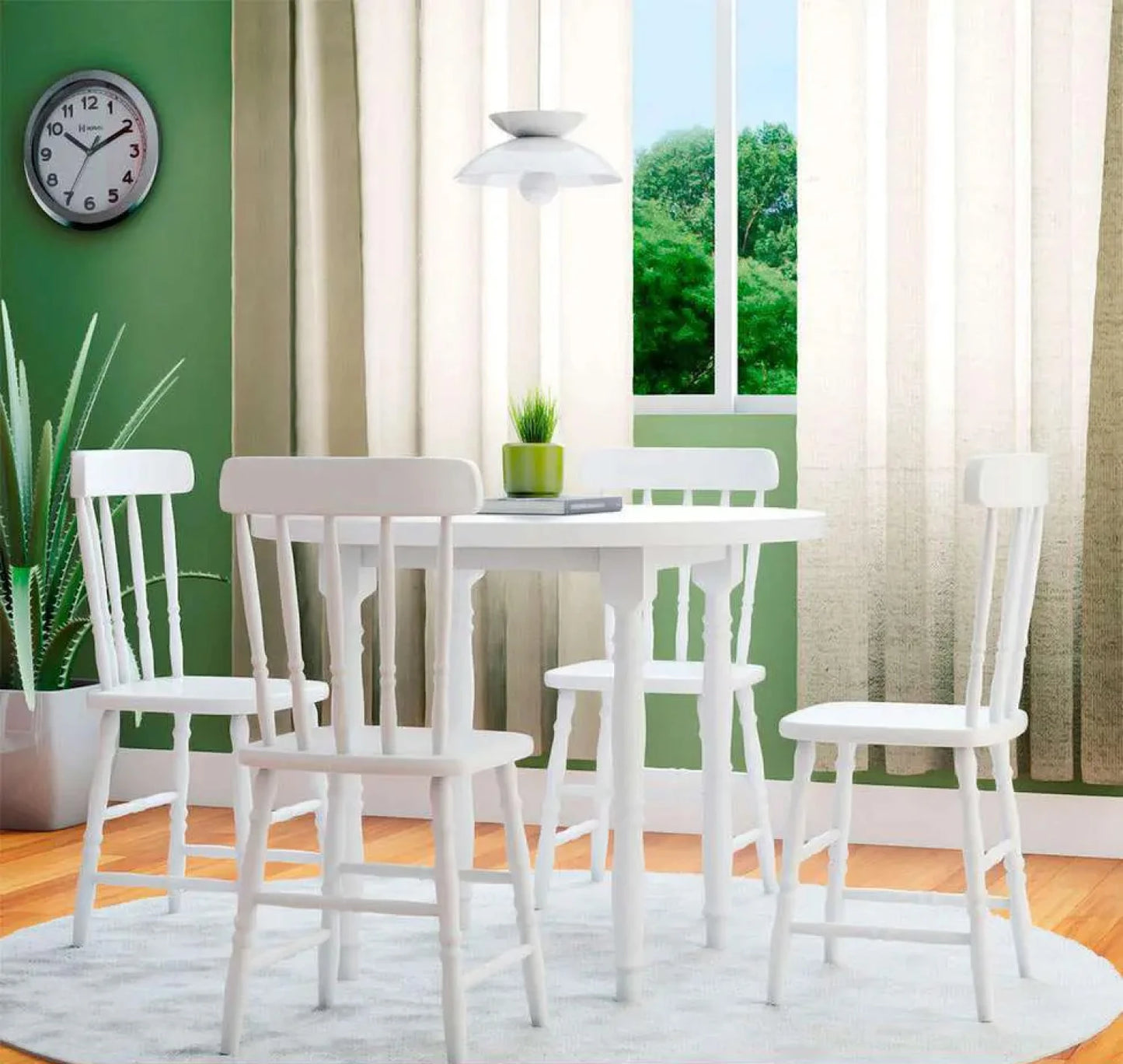 Mesa redonda 105x76 Linea Parma - Blanco