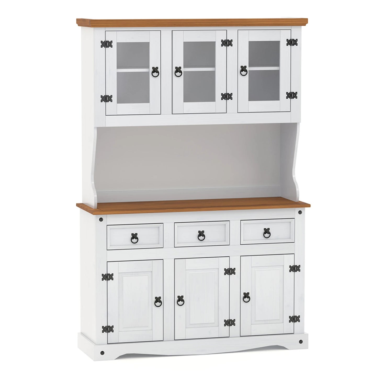 Modular Cristalero 6P+3C Línea Naturale - Roble