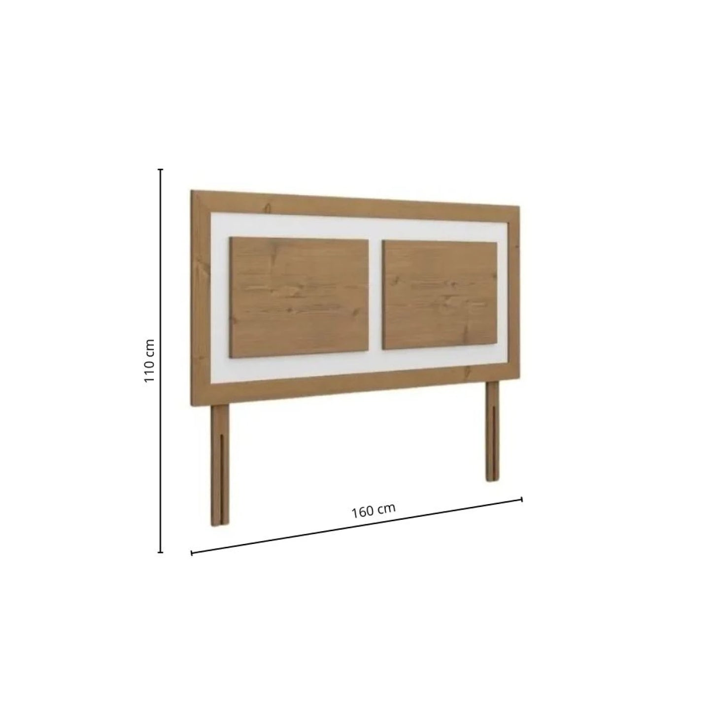Respaldo de sommier 2 plazas Linea Veneza - Blanco/Miel