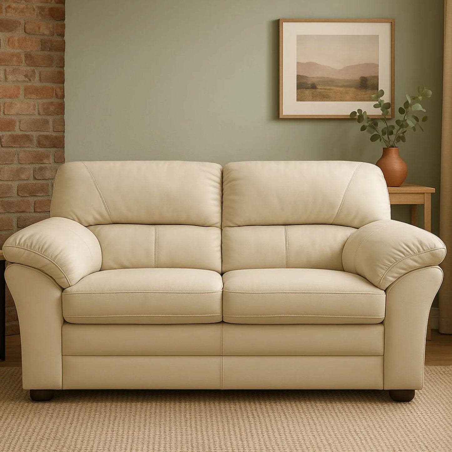Sillon 2 cuerpos Cuero Natural Florencia - Chocolate