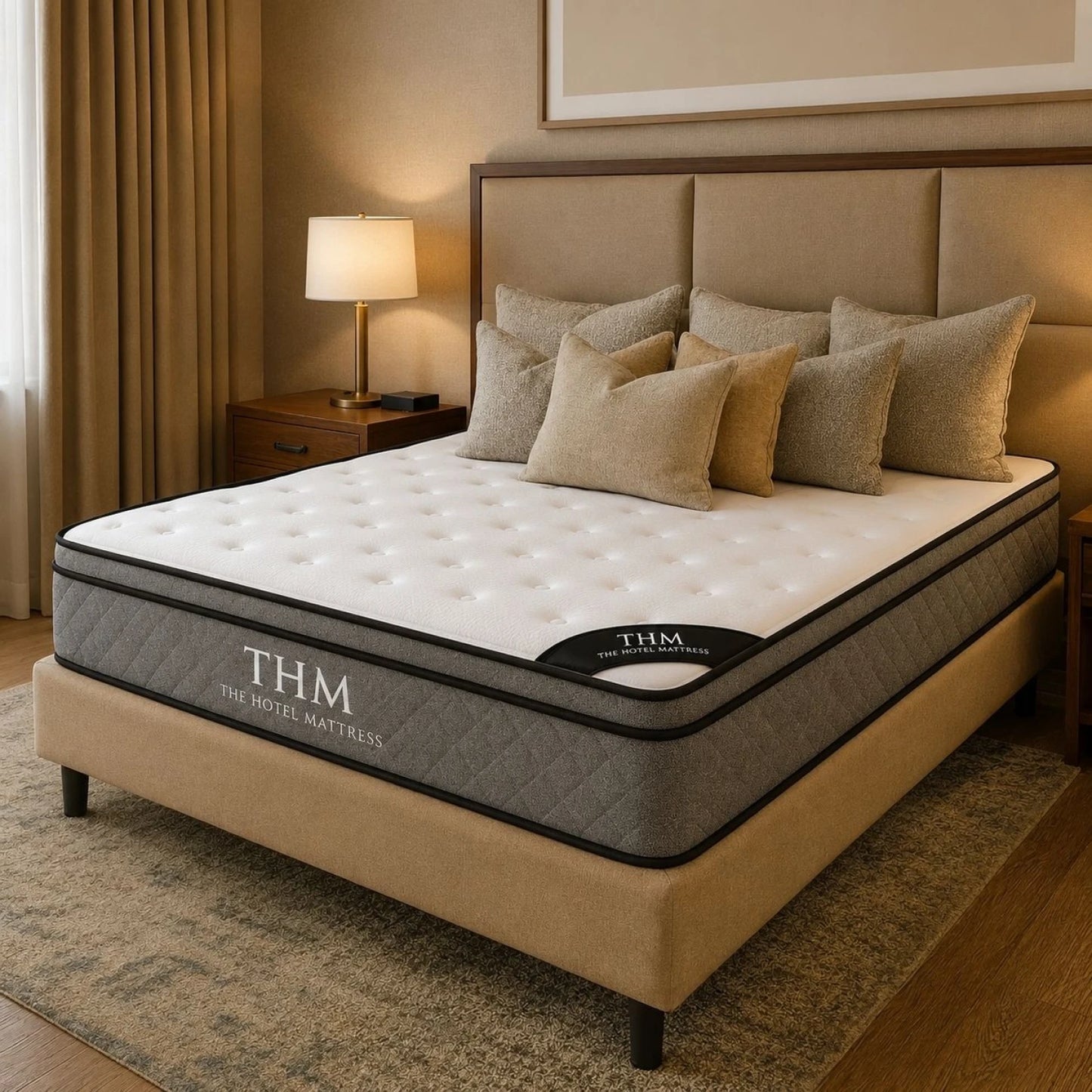 Sommier Queen THM Hybrid Ruthenium - Negro