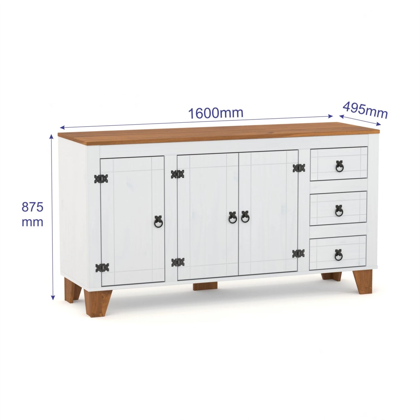 Tapa para bajo mesada 160 cm - Roble