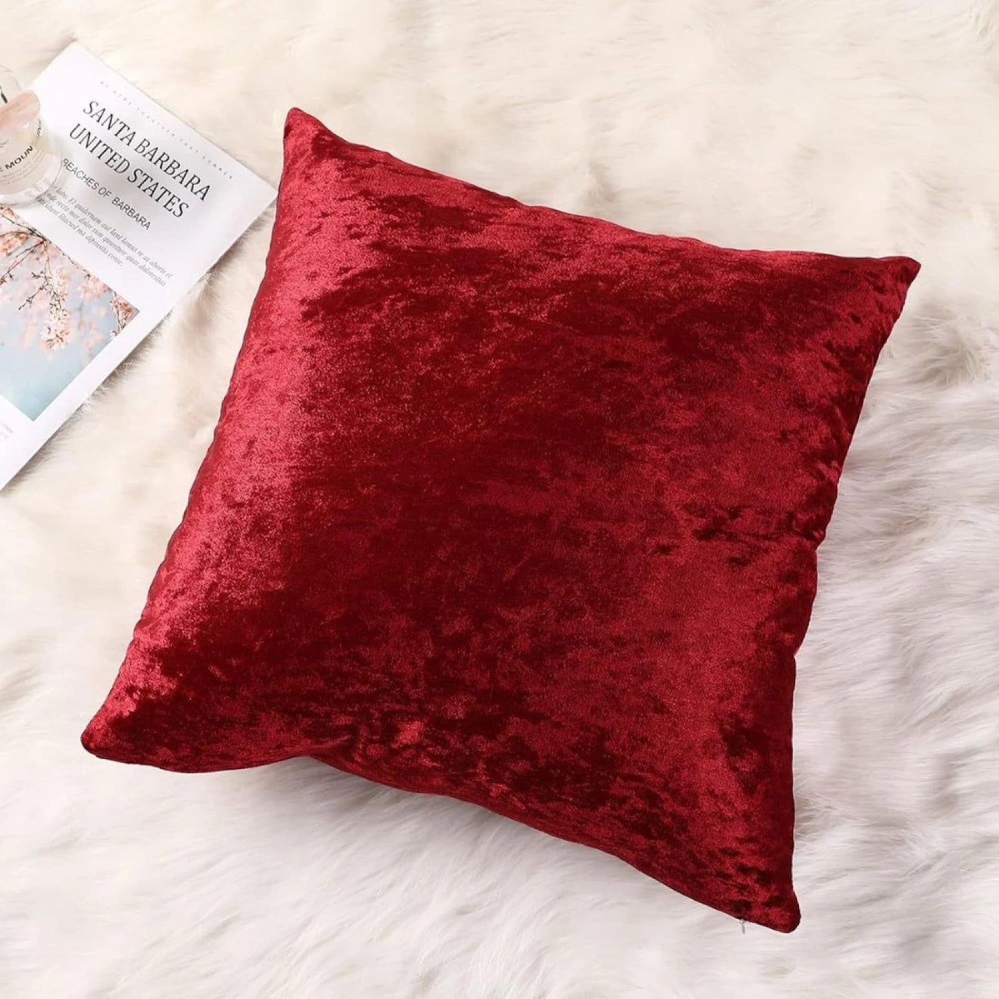 Almohadon Velvet 45x45 Rojo