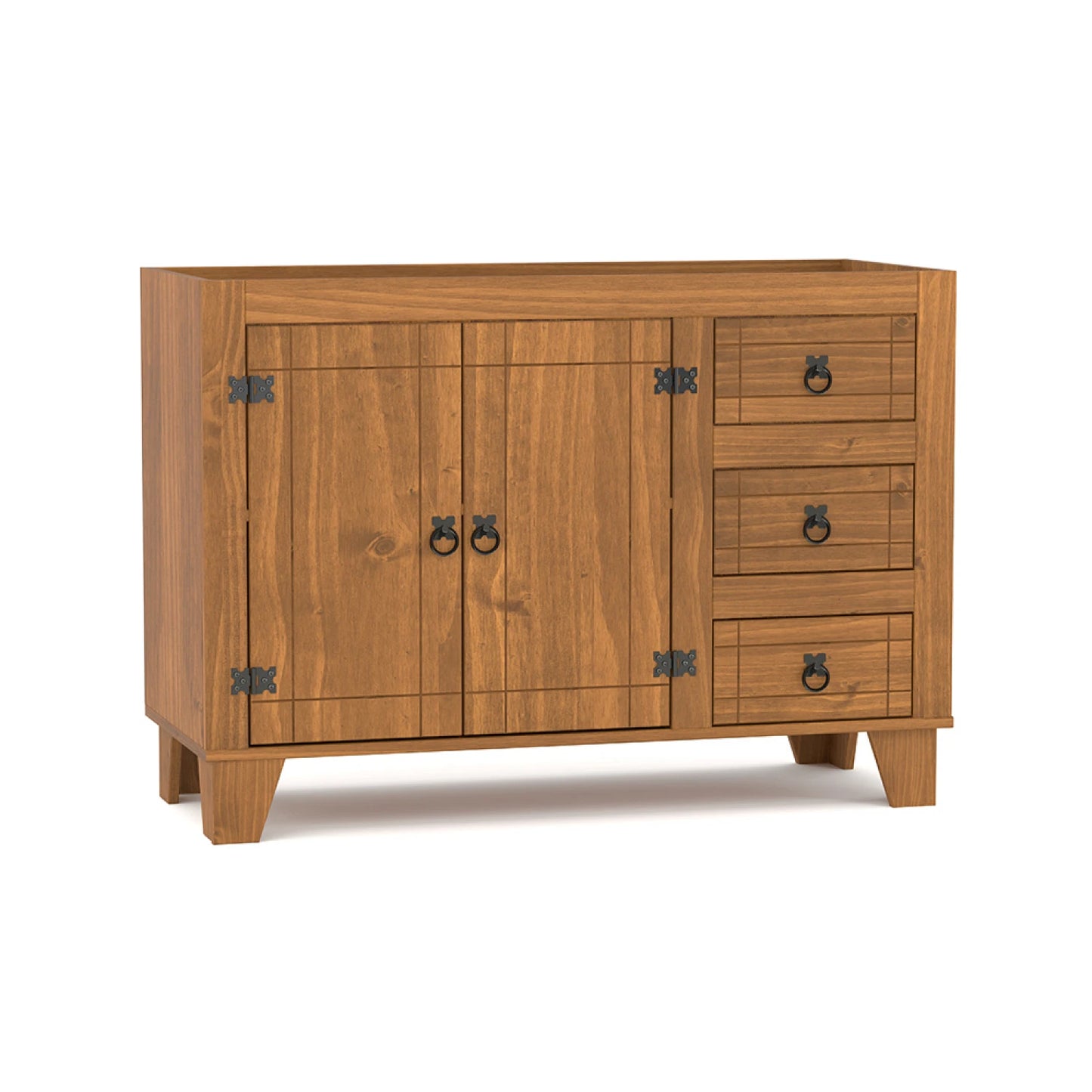 Bajo Mesada 2 Puertas 3 Cajones Linea Naturale - Roble