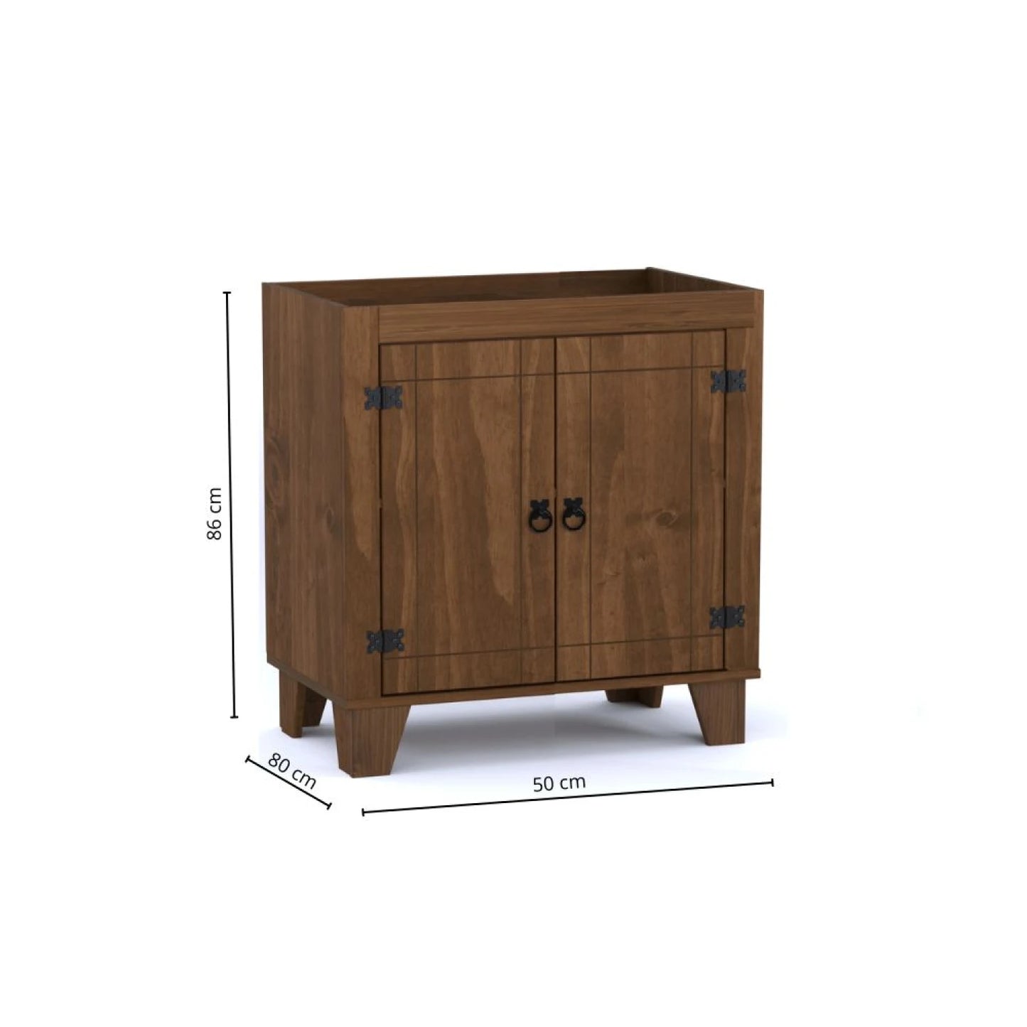 Bajo Mesada 2 puertas Linea Naturale - Nogal