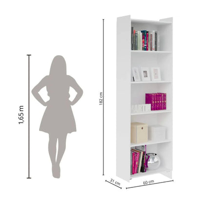 Biblioteca 5 estantes - Blanco