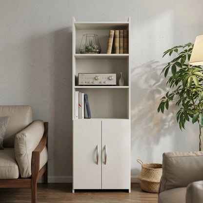 Biblioteca con puertas - Blanco