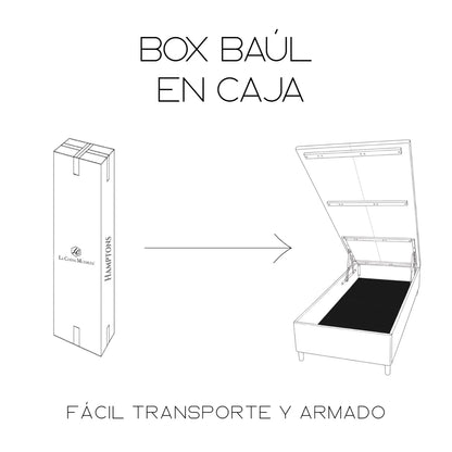Box Baúl Sommier 1 Plaza THM Smartbox 90X190 - Negro