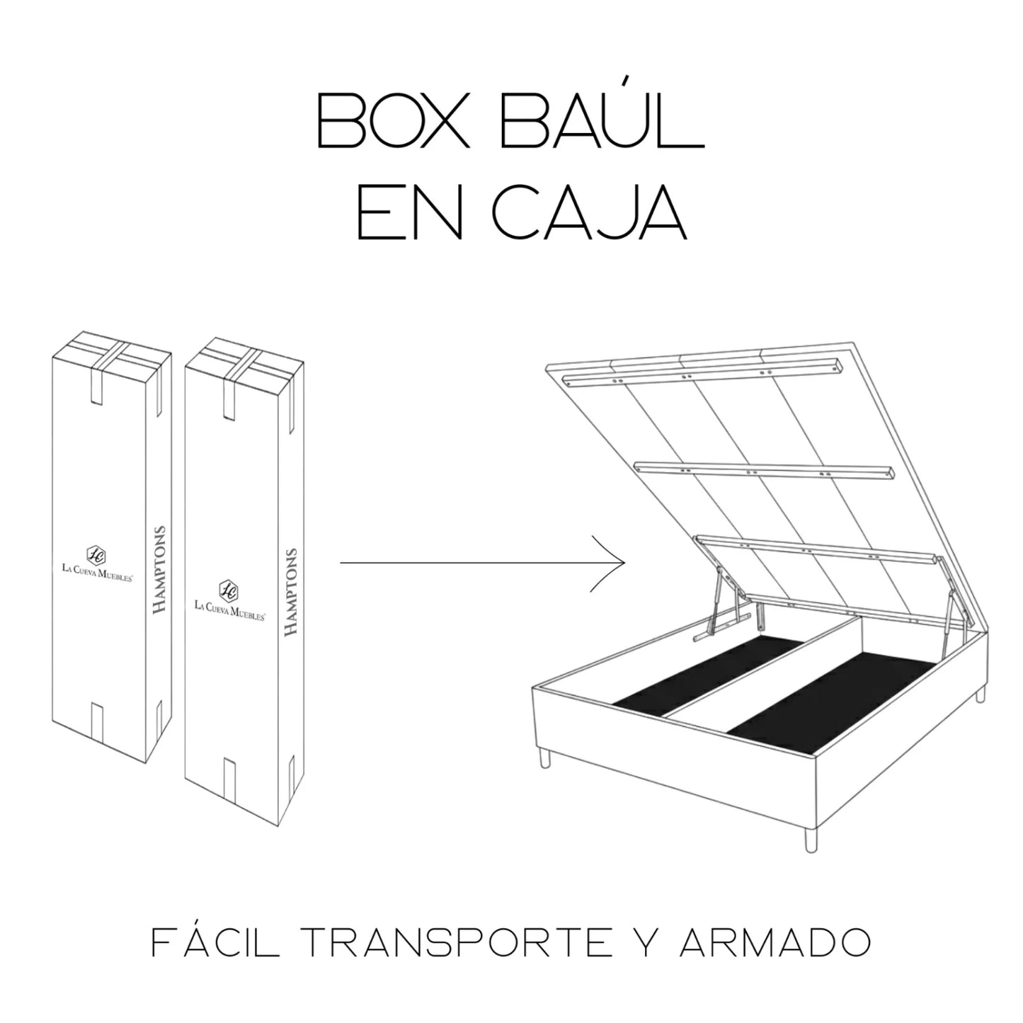 Box Baúl Sommier King THM Smartbox - Gris