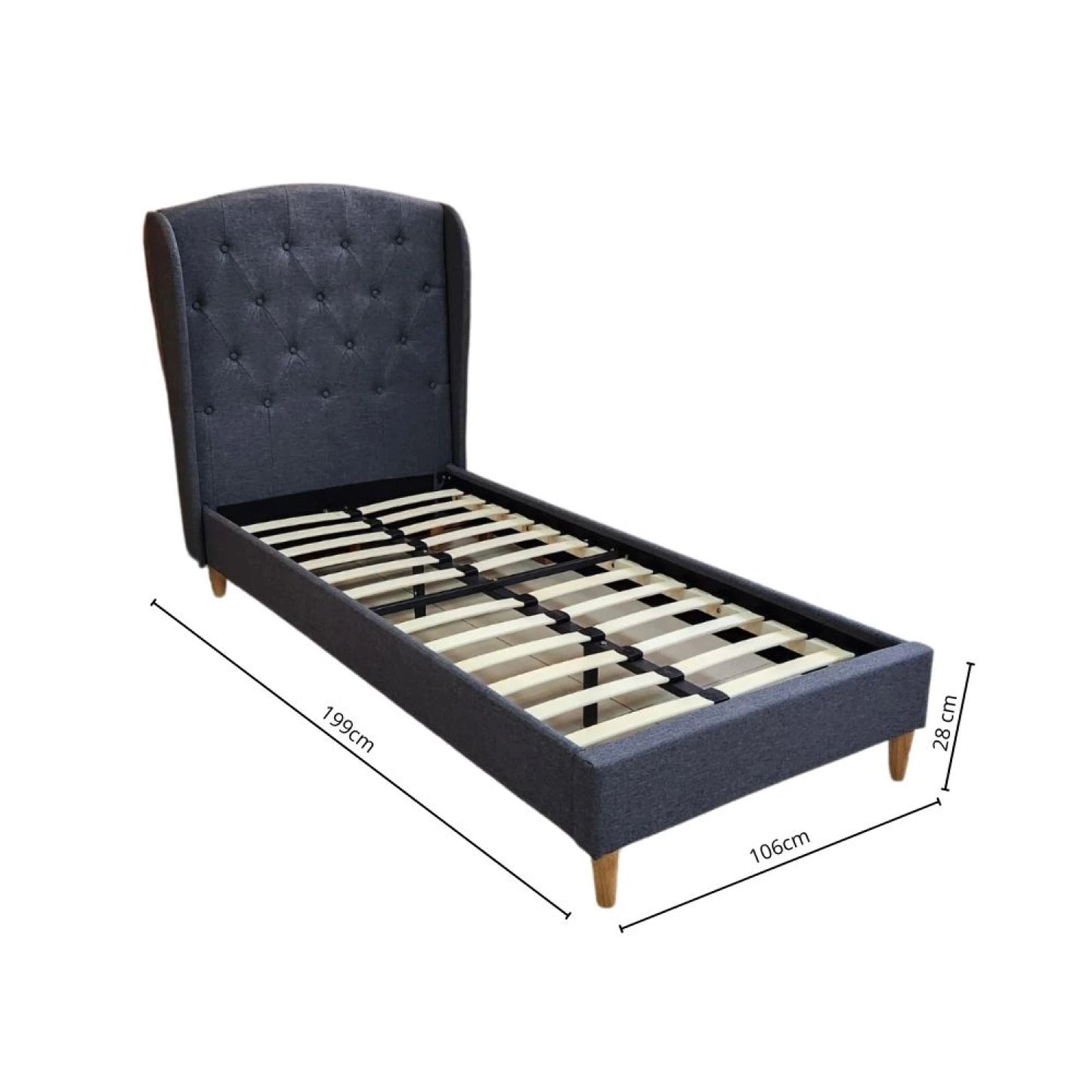 Cama 1 plaza con respaldo