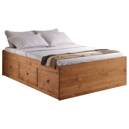 Cama 2 Plazas Linea Naturale C/cajones - ROBLE
