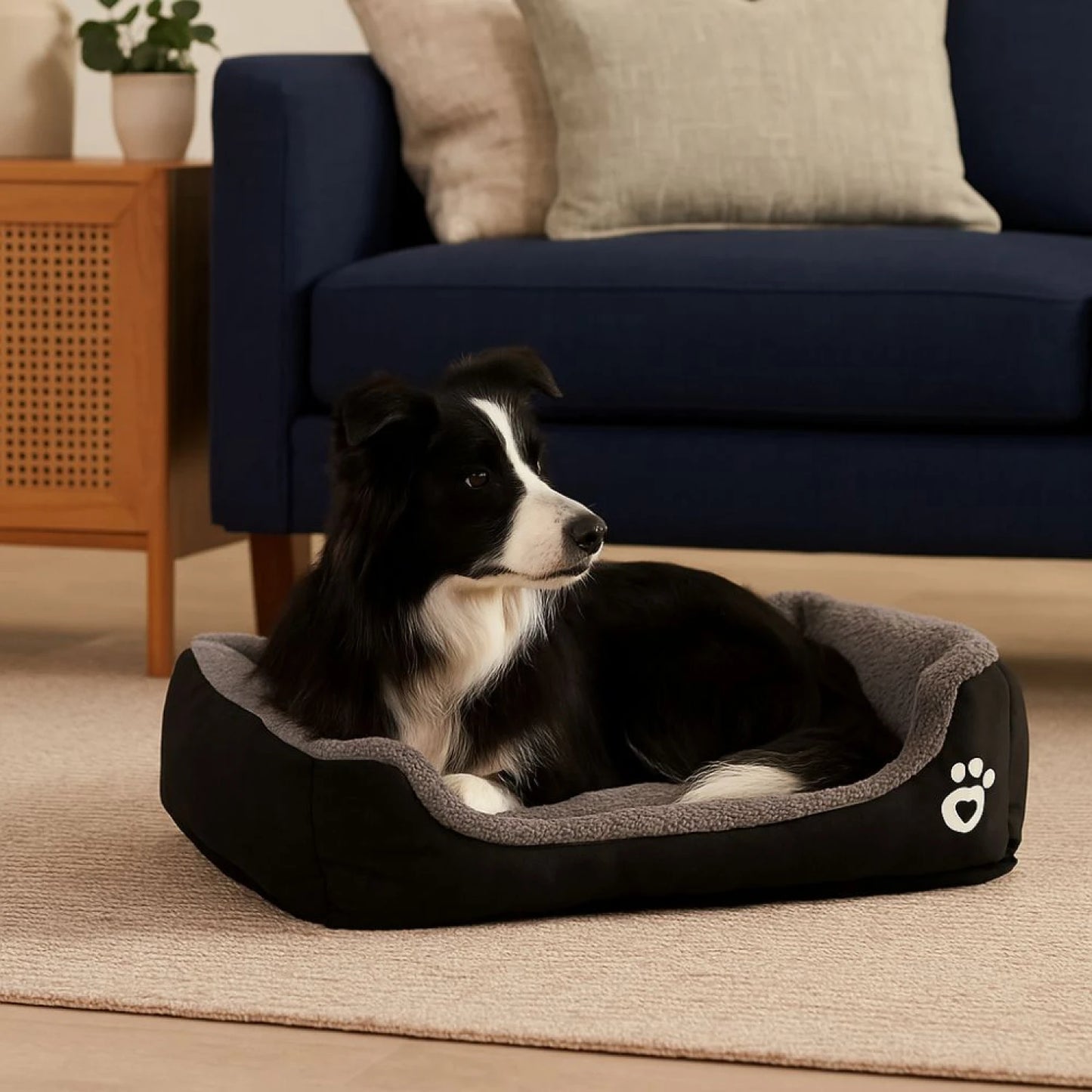 Cama Para Perro Grande Tamaño XL - Negro