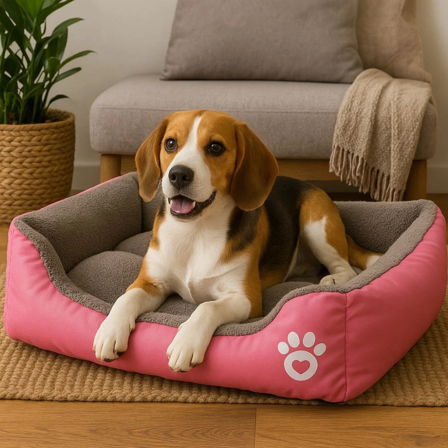 Cama Para Perro Mediano Tamaño L - Azul