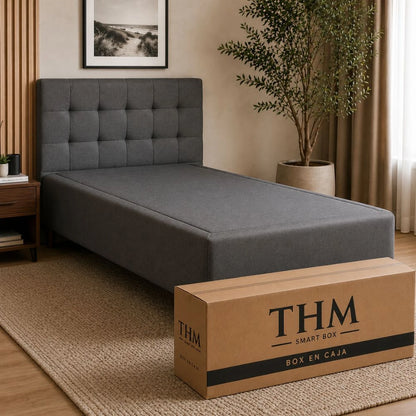 Cama SmartBox THM 1 Plaza 80x185 cm - Negro