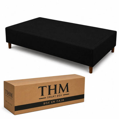 Cama SmartBox THM 1 Plaza 90x190 cm - Negro