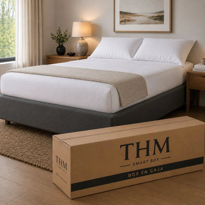 Cama SmartBox THM Plaza Y Media 110x190 cm - Negro