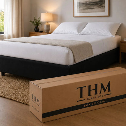 Cama SmartBox THM Plaza Y Media 110x190 cm - Negro
