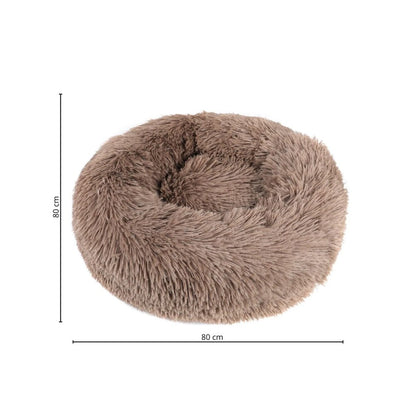 Cama tipo dona para Perro/Gato 80 cm - Marrón
