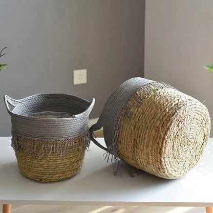 Canasto Seagrass 28 cm - Gris