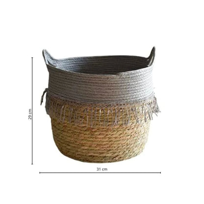 Canasto Seagrass 31 cm - Gris
