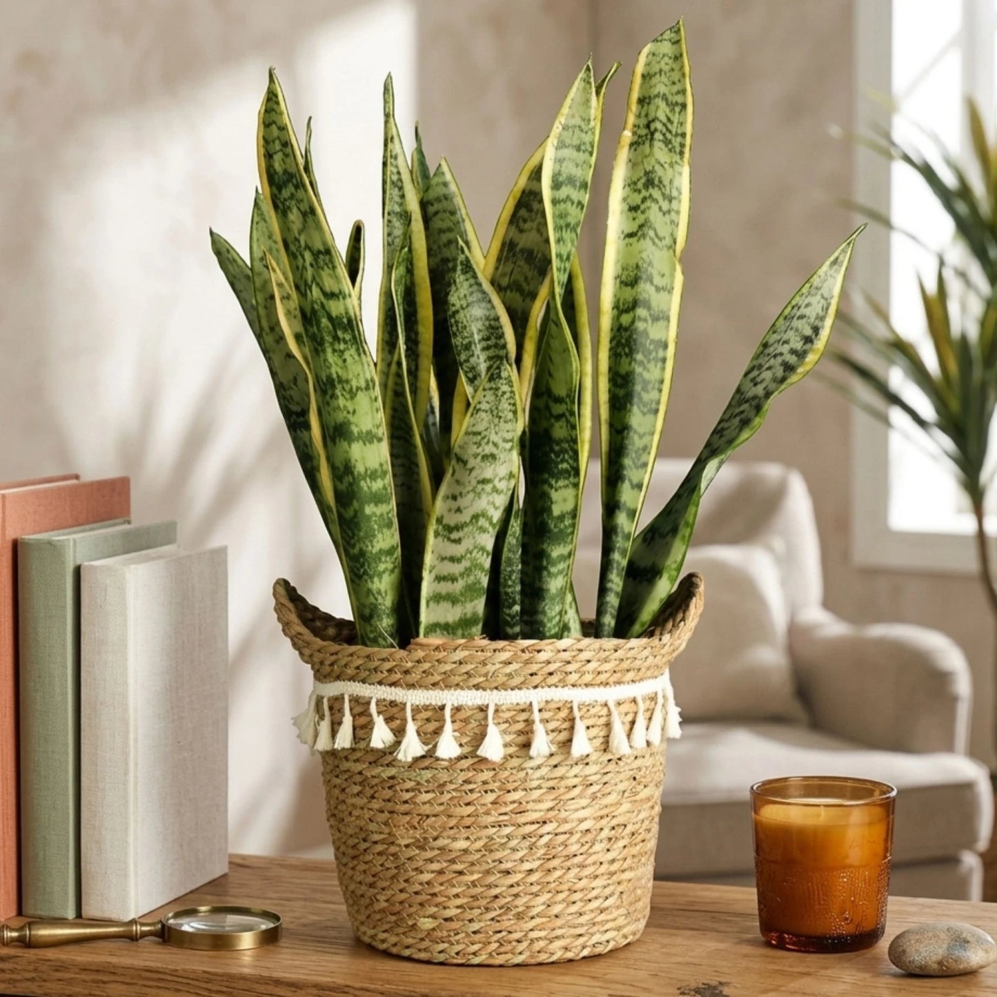 Canasto Seagrass 31 cm - Gris