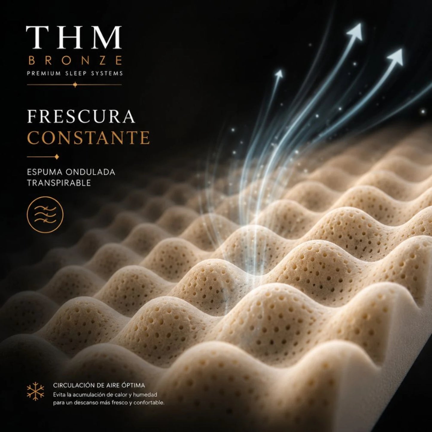 Colchon de resortes 1 plaza THM Bronze 80x185