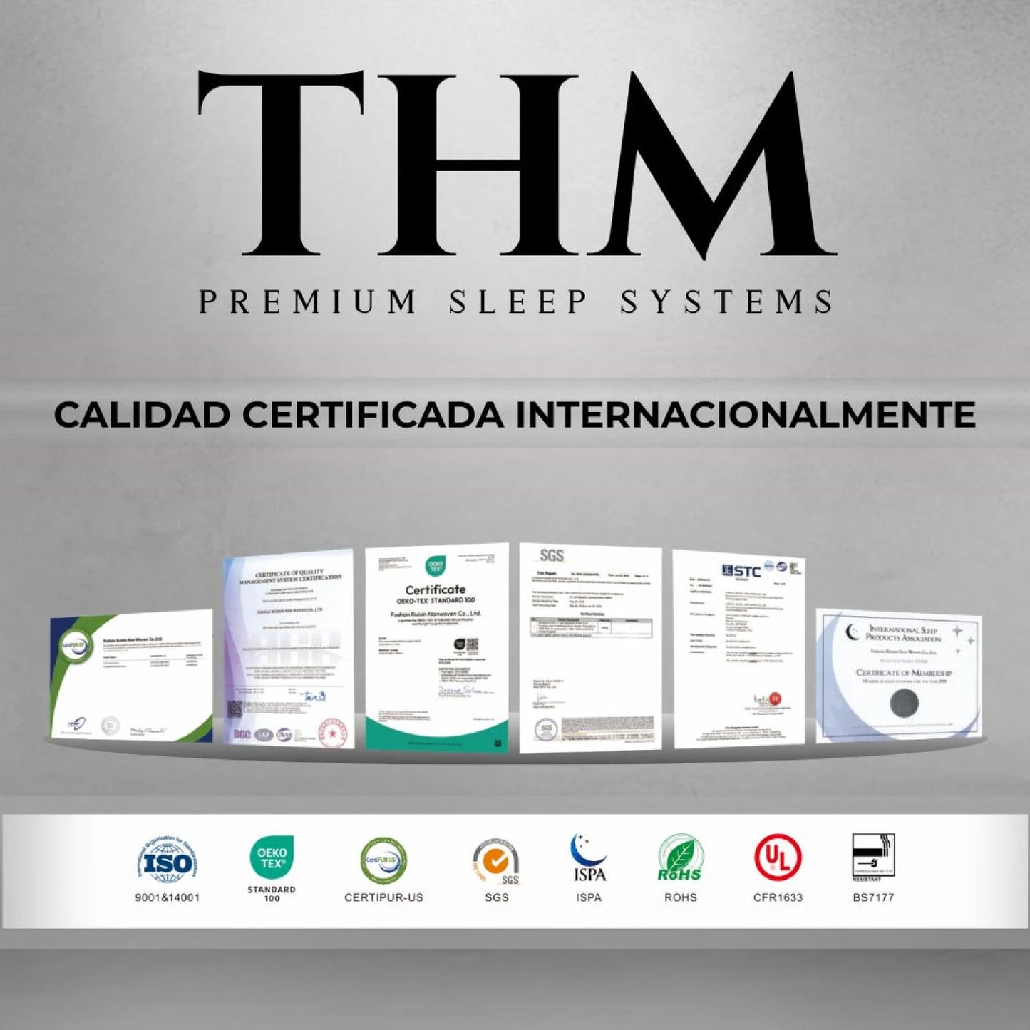 Colchon de resortes 2 Plazas THM Tantalum