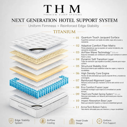 Colchon de resortes 2 Plazas THM Titanium