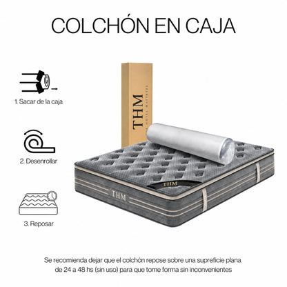 Colchon de resortes Queen THM Zirconium