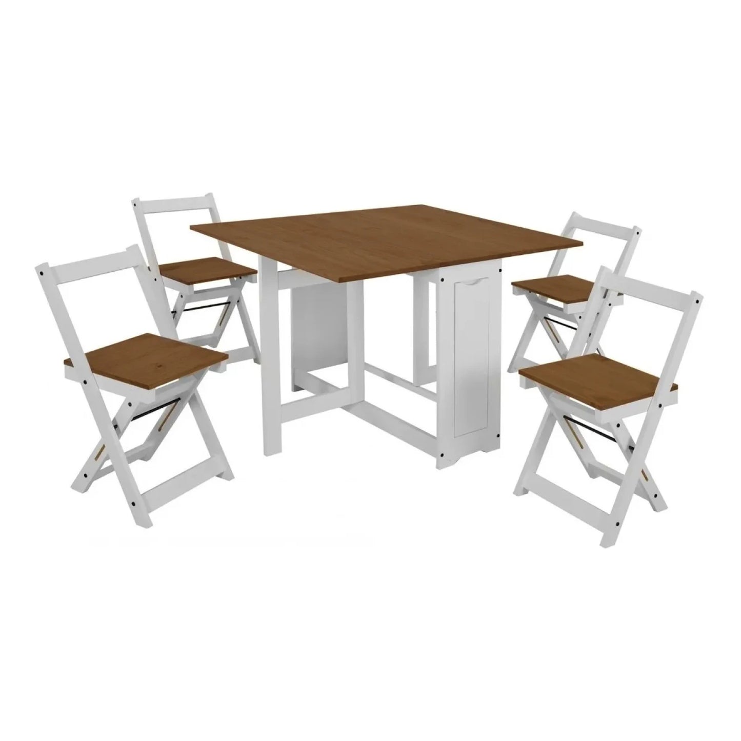 Desayunador 4 sillas plegables Linea Naturale