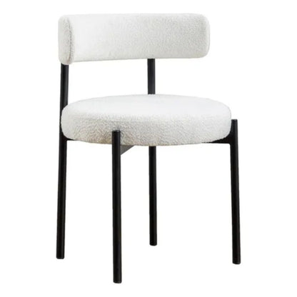 Juego De Comedor 4 Sillas Boucle + Mesa Tulip - Mesa en negro