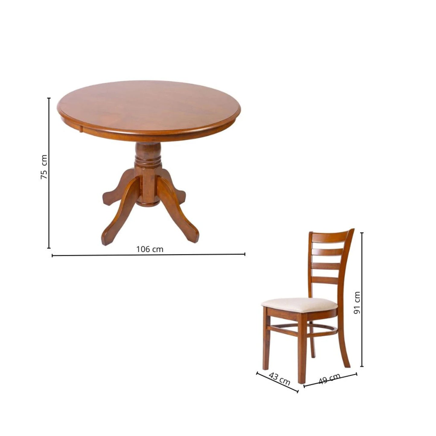 Juego de comedor 4 sillas