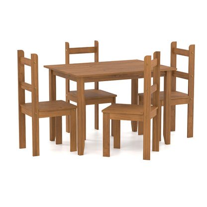 Juego de comedor 4 sillas Linea Naturale - Roble