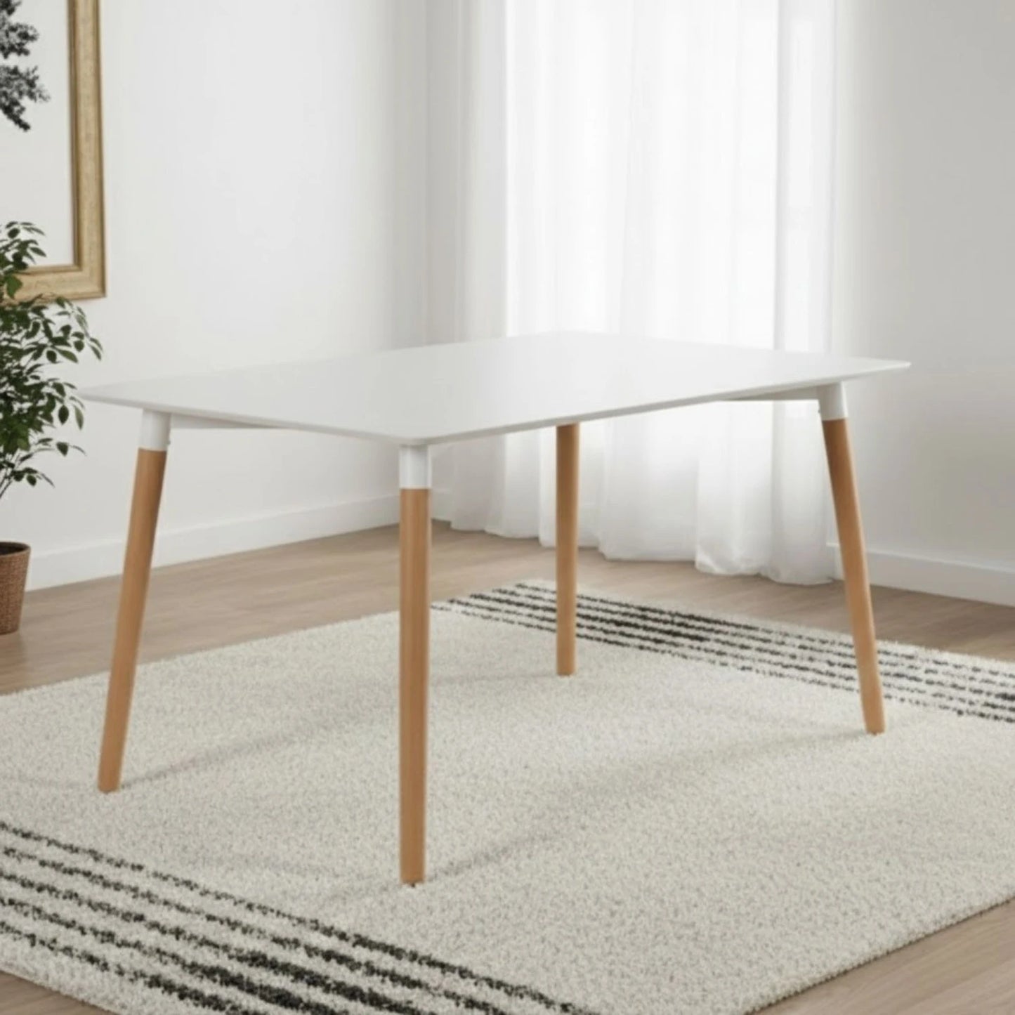 Juego de comedor 4 sillas Milan - Blanco