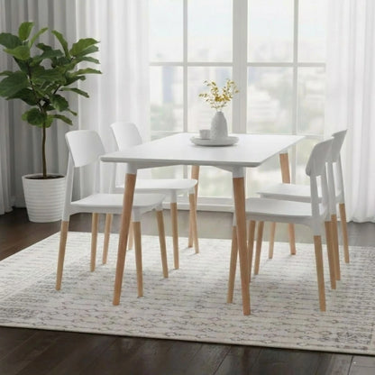 Juego de comedor 4 sillas Milan - Blanco