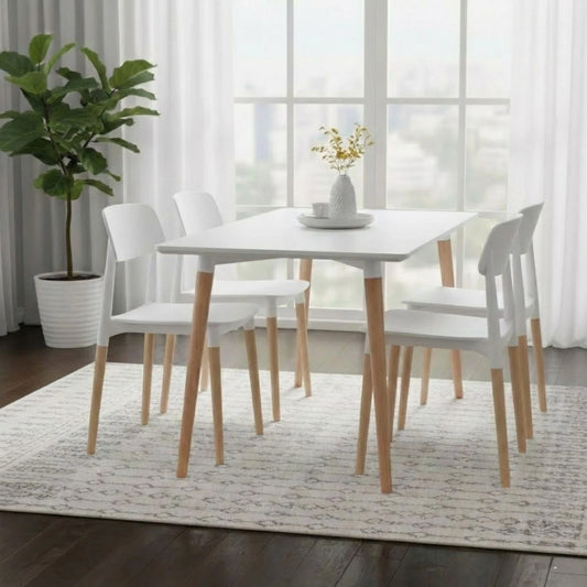 Juego de comedor 4 sillas Milan - Blanco
