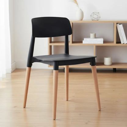 Juego de comedor 4 sillas Milan - Negro