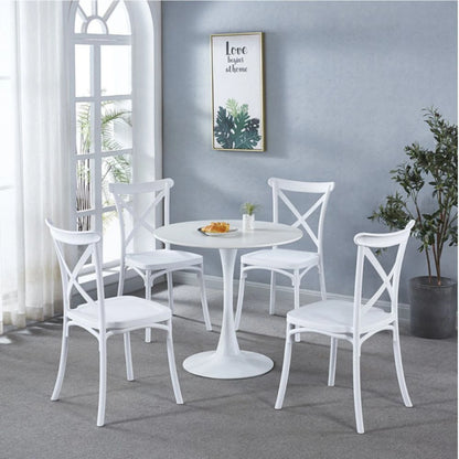 Juego De Comedor 4 Sillas Vienesas + Mesa Tulip - Negro