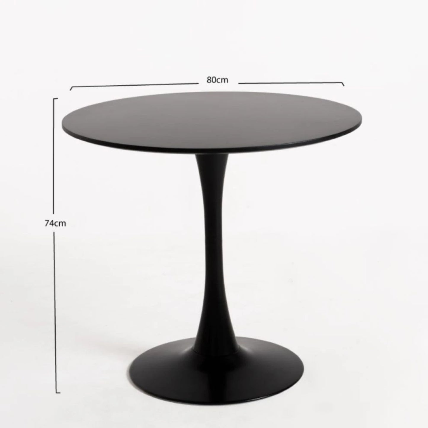Juego De Comedor 4 Sillas Vienesas + Mesa Tulip - Negro