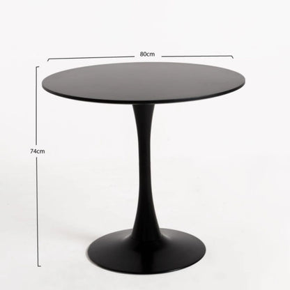 Juego De Comedor 4 Sillas Vienesas + Mesa Tulip - Negro