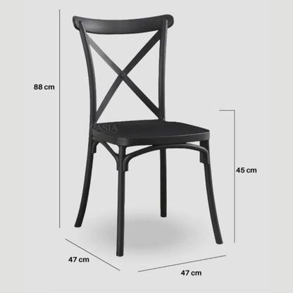 Juego De Comedor 4 Sillas Vienesas + Mesa Tulip - Negro