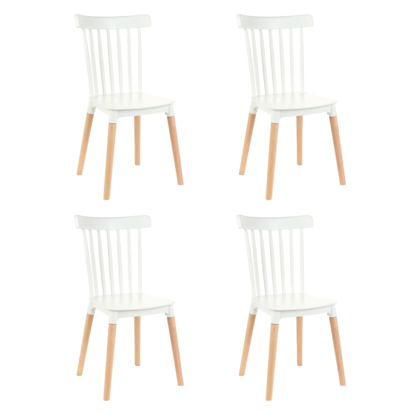 Juego de comedor 4 sillas Windsor - Blanco