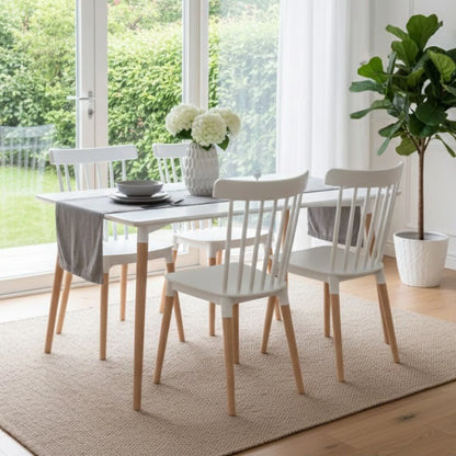Juego de comedor 4 sillas Windsor - Blanco