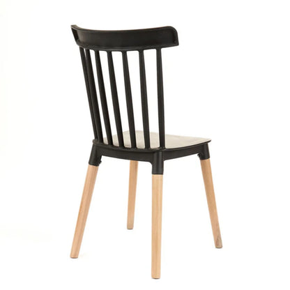 Juego de comedor 4 sillas Windsor - Negro