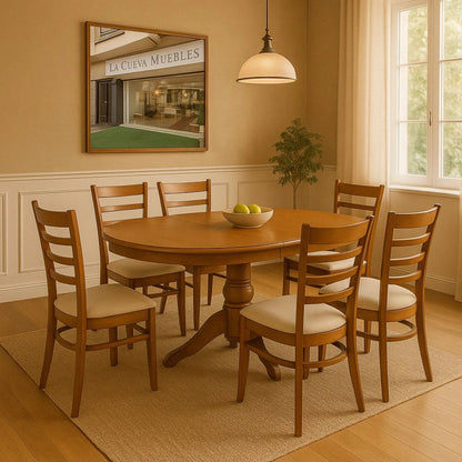 Juego de comedor 6 sillas Extensible