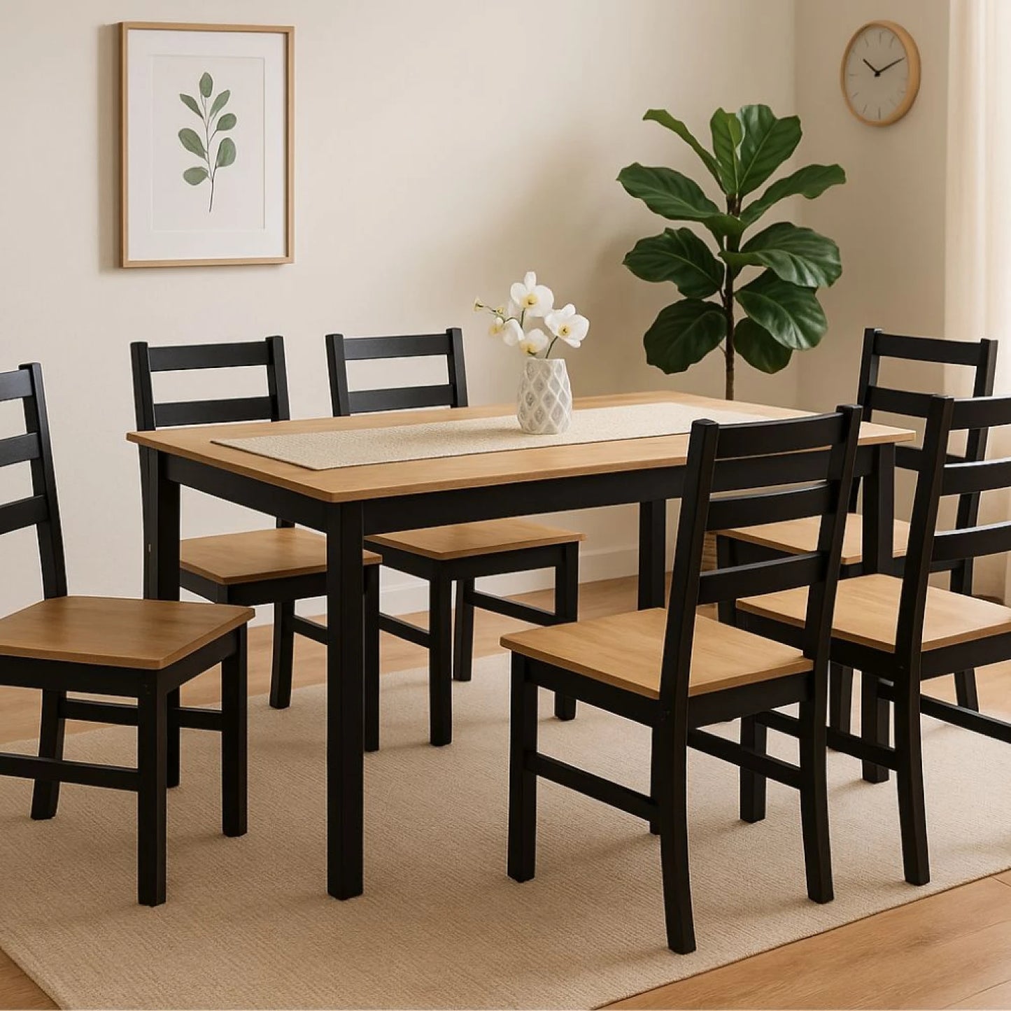 Juego de comedor 6 sillas Linea Denise